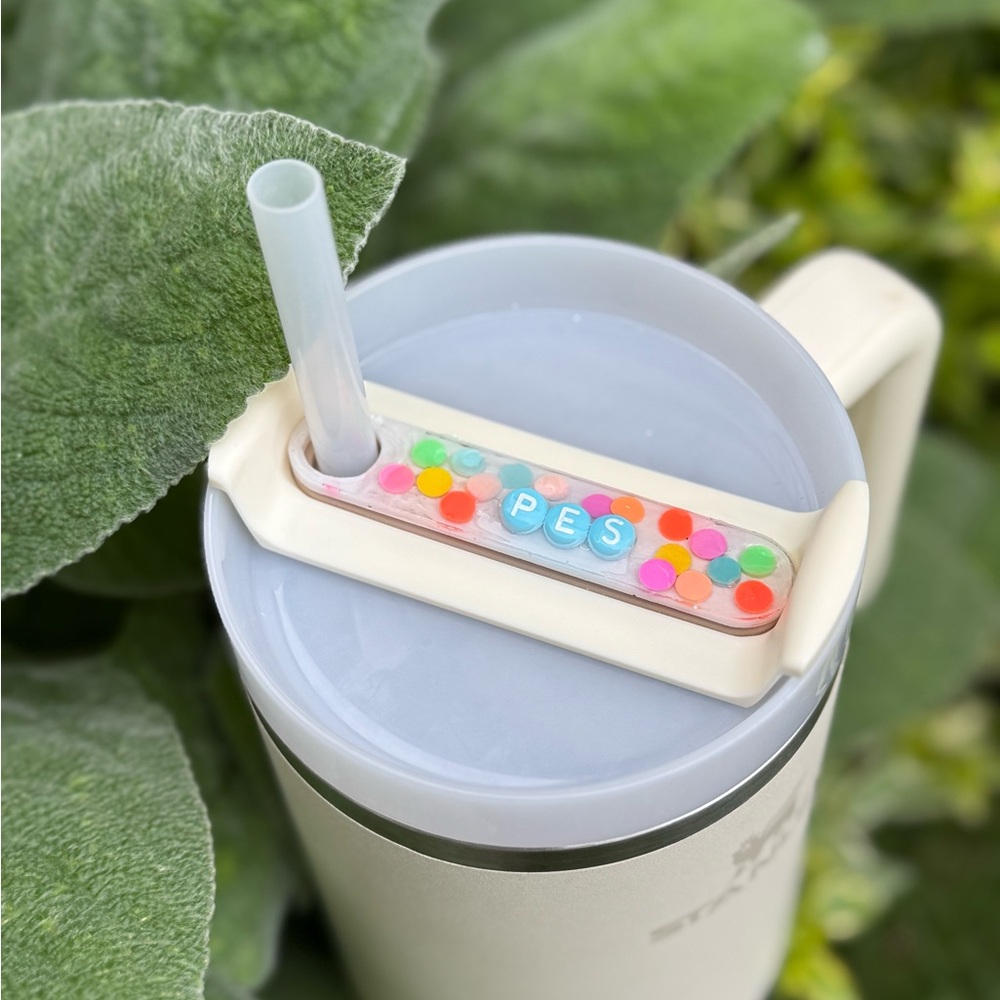 Colorful Dot Customized Stanley Name Tag